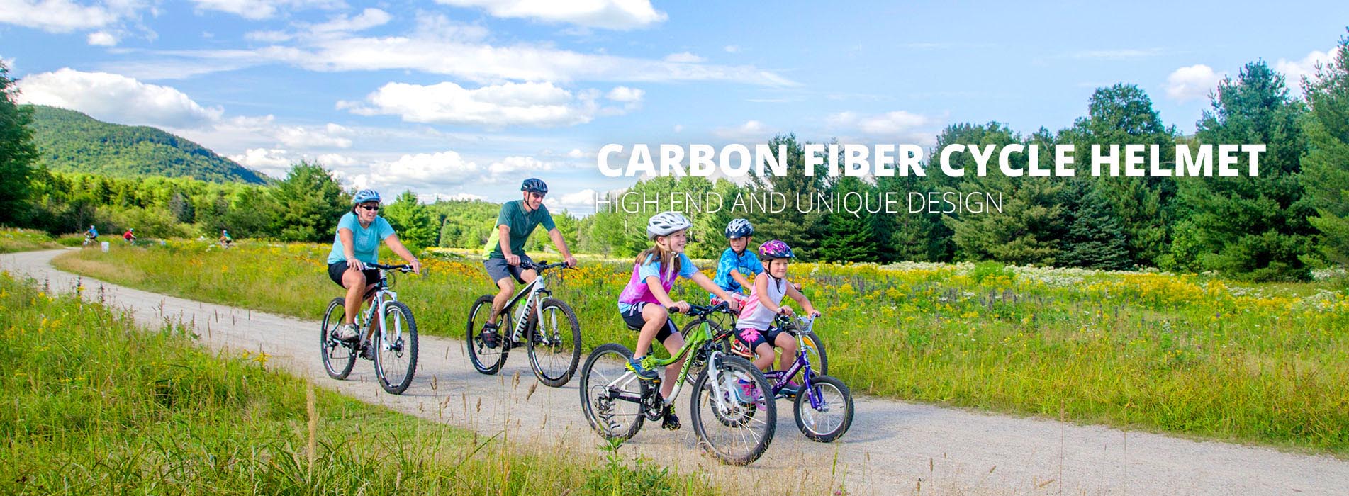 carbon fiber cycle helmet banner